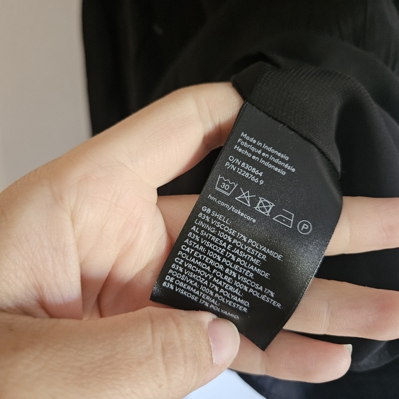 H&M Black Sheath V-Neck Cocktail Dress - Picture 5 of 5